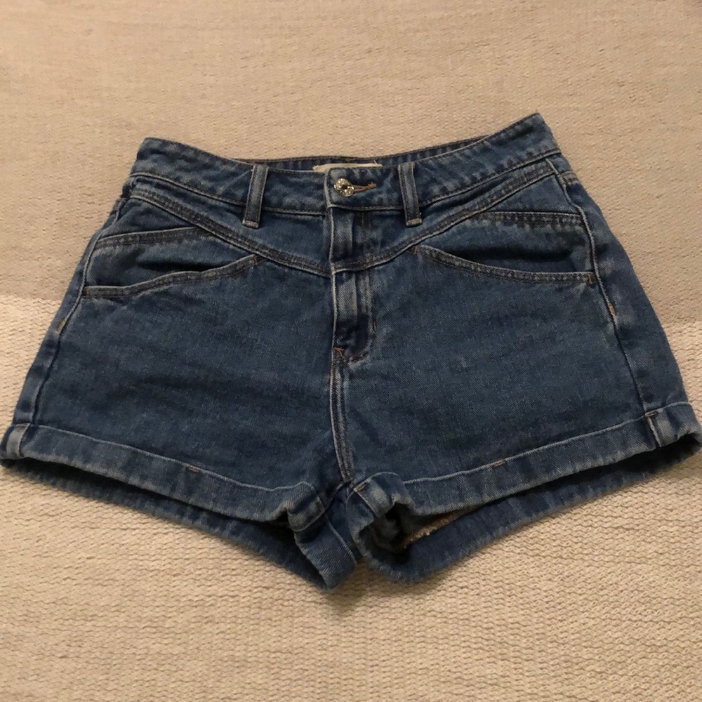 Denim mom shorts
